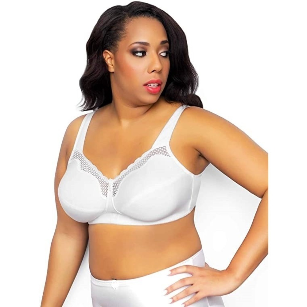 NWOT Exquisite Form 46C Fully Women's Cotton Soft Cup Bra 5100535 White 127807